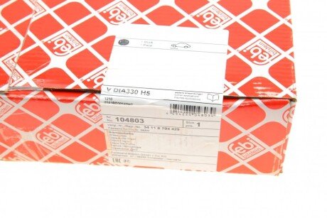 Передний тормозной диск febі Bilstein 104803