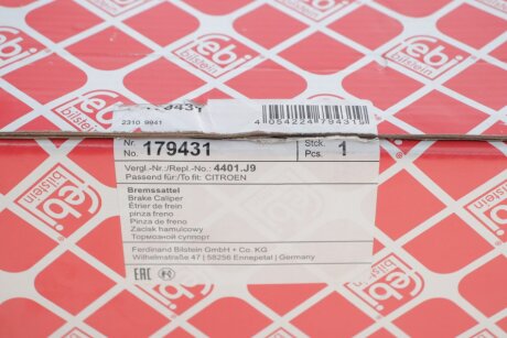 Передний тормозной суппорт febі Bilstein 179431