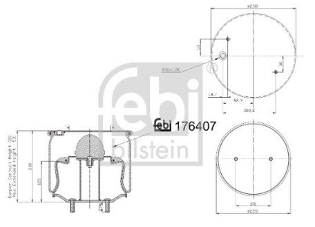 Пневмоподушка febі Bilstein 176407