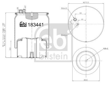 Пневмоподушка febі Bilstein 183441