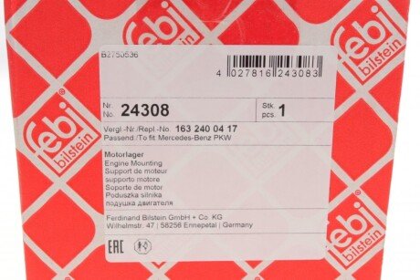 Подушка (опора) двигуна febі Bilstein 24308