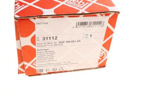 Подушка (опора) двигателя febі Bilstein 31112