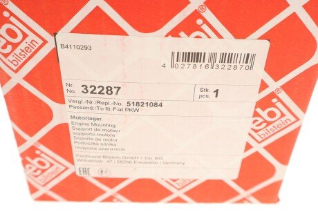 Подушка (опора) двигателя febі Bilstein 32287