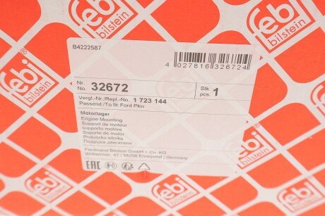 Подушка (опора) двигателя febі Bilstein 32672