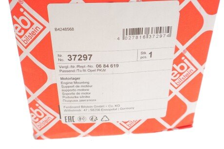 Подушка (опора) двигателя febі Bilstein 37297