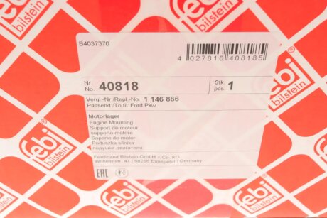 Подушка (опора) двигуна febі Bilstein 40818