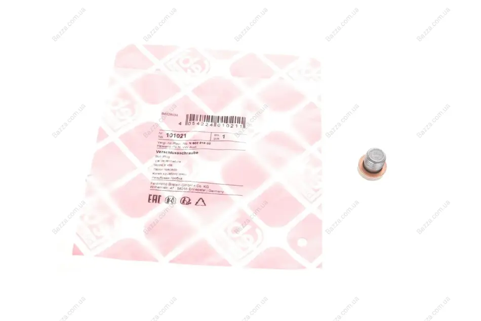 Пробка поддона febі bilstein 101021