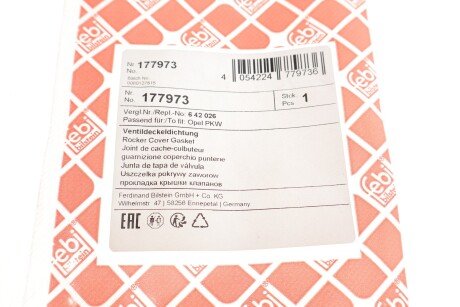 Прокладка кришки клапанів febі Bilstein 177973