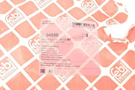 Прокладка маслянного поддона Opel (FEBI) febі Bilstein 04588