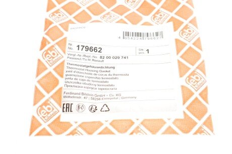 Прокладка термостата RENAULT (FEBI) febі Bilstein 179662