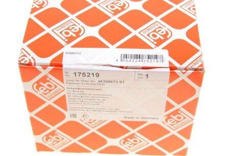 Пыльник шруса (гранаты) внутренний-наружный febі Bilstein 175219