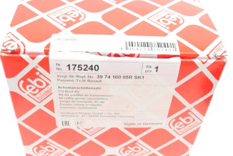 Пыльник шруса (гранаты) внутренний-наружный febі Bilstein 175240