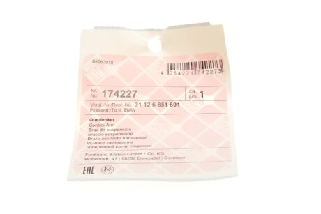 Важіль передньої підвіски febі Bilstein 174227