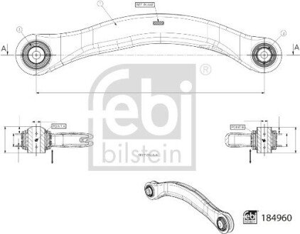 Важіль передньої підвіски febі Bilstein 184960