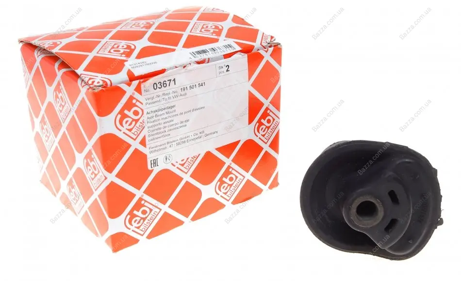 Сайлентблок балки VW JETTA, GOLF (-99) задн. ось (пр-во Febi) febі bilstein 03671