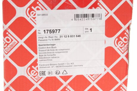 Сайлентблок переднего рычага febі Bilstein 175977