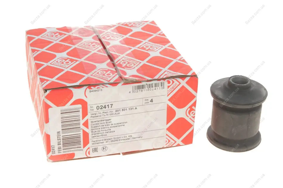 Сайлентблок рычага VW T3 (80-92) задн. ось (пр-во Febi) febі bilstein 02417
