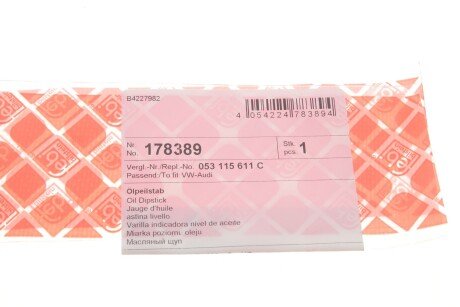 Щуп рівня мастила Passat 97- febi Bilstein 178389