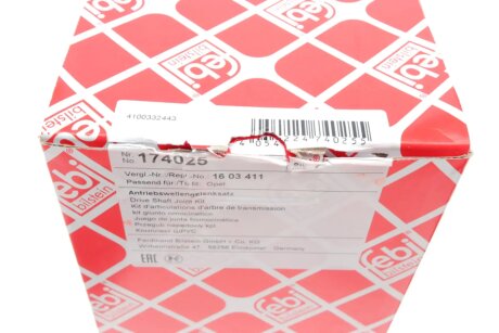 Шрус (граната) внутрішній-зовнішній febі Bilstein 174025