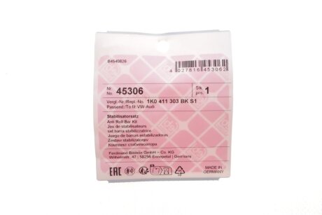 Стабилизатор поперечной (передней) устойчивости febі Bilstein 45306