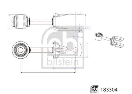 Задня стійка стабілізатора febі Bilstein 183304 на Фольксваген Крафтер