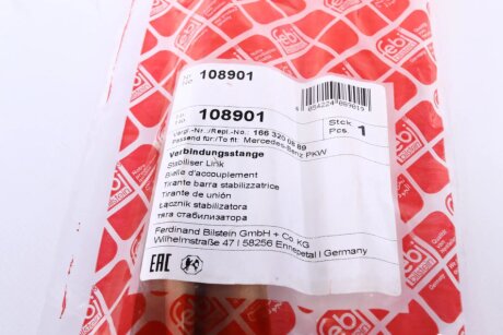 Стойка (тяга) стабилизатора передняя febі Bilstein 108901