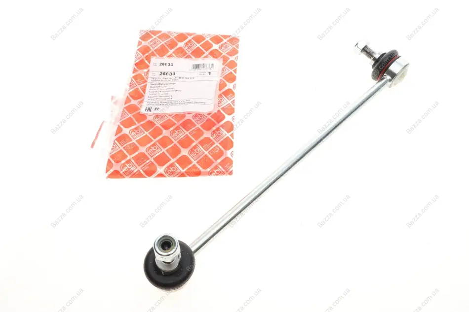 Стойка (тяга) стабилизатора передняя febі bilstein 26633