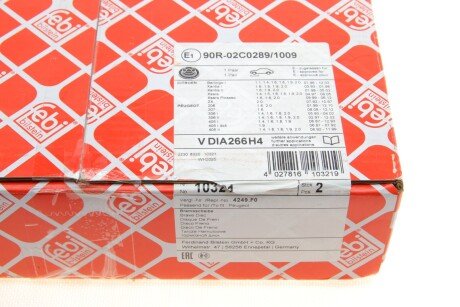 Гальмівний диск febі Bilstein 10321