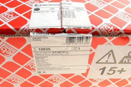 Гальмівний диск febі Bilstein 10935