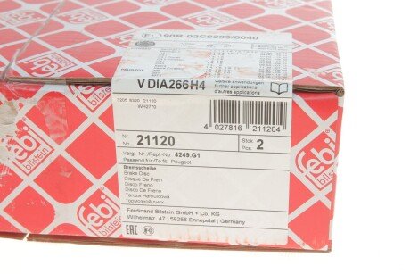 Тормозной диск febі Bilstein 21120