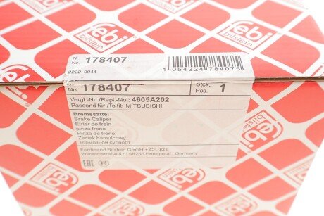 Передний тормозной суппорт febі Bilstein 178407