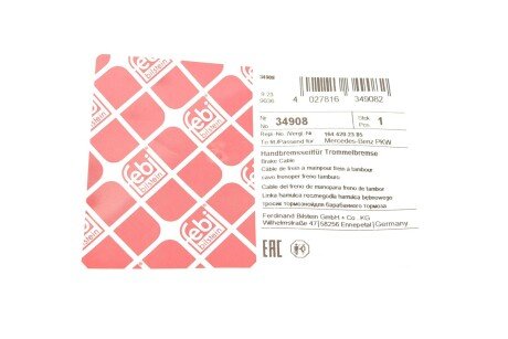 Трос ручного тормоза MB (FEBI) febі Bilstein 34908