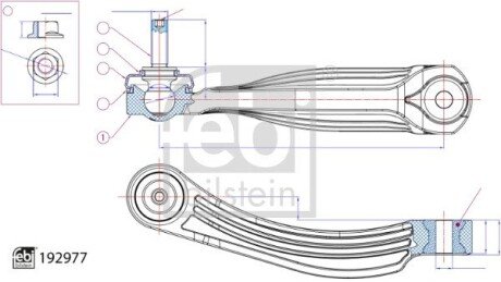 Задня стійка стабілізатора febі Bilstein 192977 на Фольксваген ID.7 Tourer