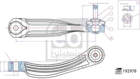 Задня стійка стабілізатора febі Bilstein 192978 на Фольксваген ID.7 Tourer