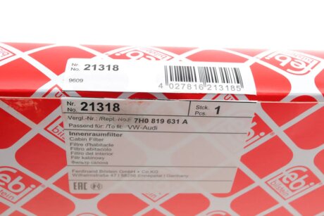 Угольный фильтр салона febі Bilstein 21318
