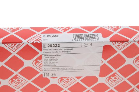 Угольный фильтр салона febі Bilstein 29222