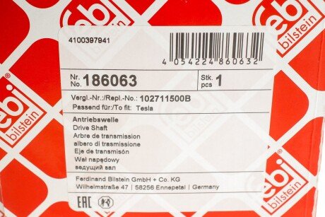 Ведущий вал febі Bilstein 186063