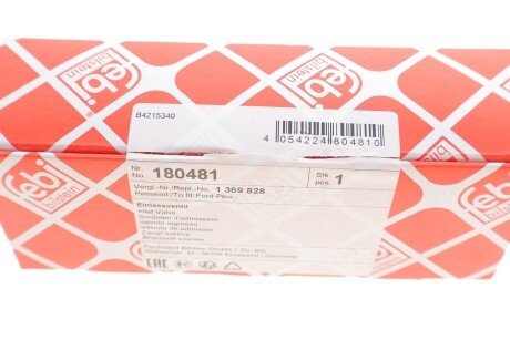 Впускний клапан febі Bilstein 180481