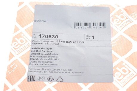 Втулка переднього стабілізатора febі Bilstein 170630