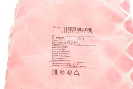 Втулка переднього стабілізатора febі Bilstein 17807