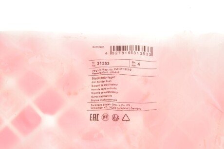 Втулка (резинка) переднего стабилизатора febі Bilstein 31353