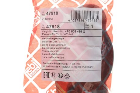 Задняя стойка стабилизатора febі Bilstein 47918