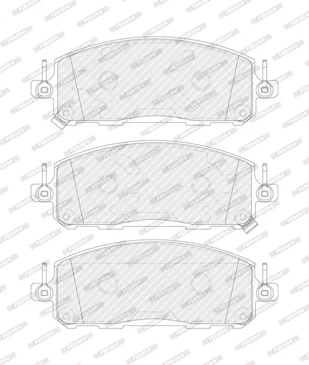 Комплект гальмівних колодок передн, MITSUBISHI OUTLANDER IV NISSAN ARIYA, QASHQAI III, X-TRAIL IV RENAULT AUSTRAL, ESPACE VI, RAFALE, SCENIC E-TECH PHASE I 1.2H-Electric 07.20- ferodo FDB5664