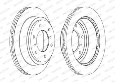 Тормозной диск ferodo DDF1385C