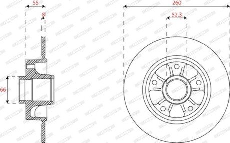 Диск гальмівний ferodo DDF2824C1