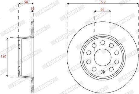 Диск гальмівний ferodo DDF2825C на Шкода Karoq