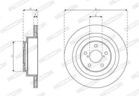 Вентилируемый тормозной диск ferodo DDF2965C