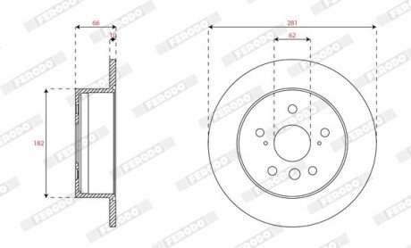 Диск гальмівний ferodo DDF2987C