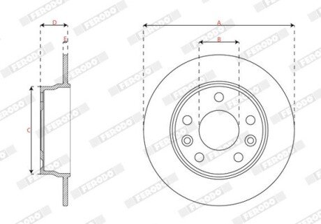 Диск гальмівний ferodo DDF3045C
