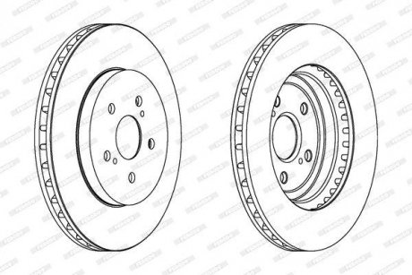 Тормозной диск ferodo DDF1544C